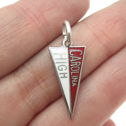 AE Arts Elegance 925 Sterling Silver Vintage Carolina High School Charm Pendant
