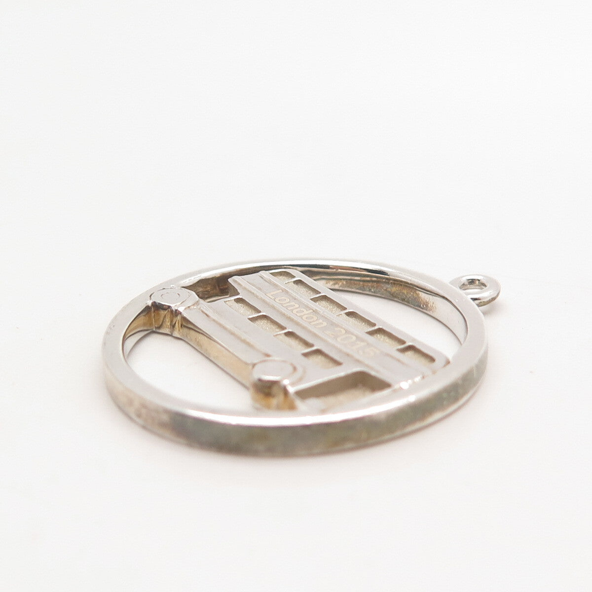 925 Sterling Silver Vintage "London 2015" Double-decker Bus Pendant