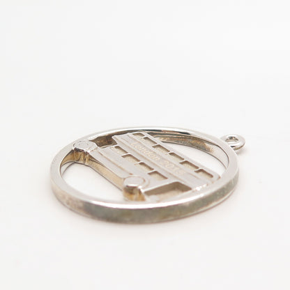 925 Sterling Silver Vintage "London 2015" Double-decker Bus Pendant