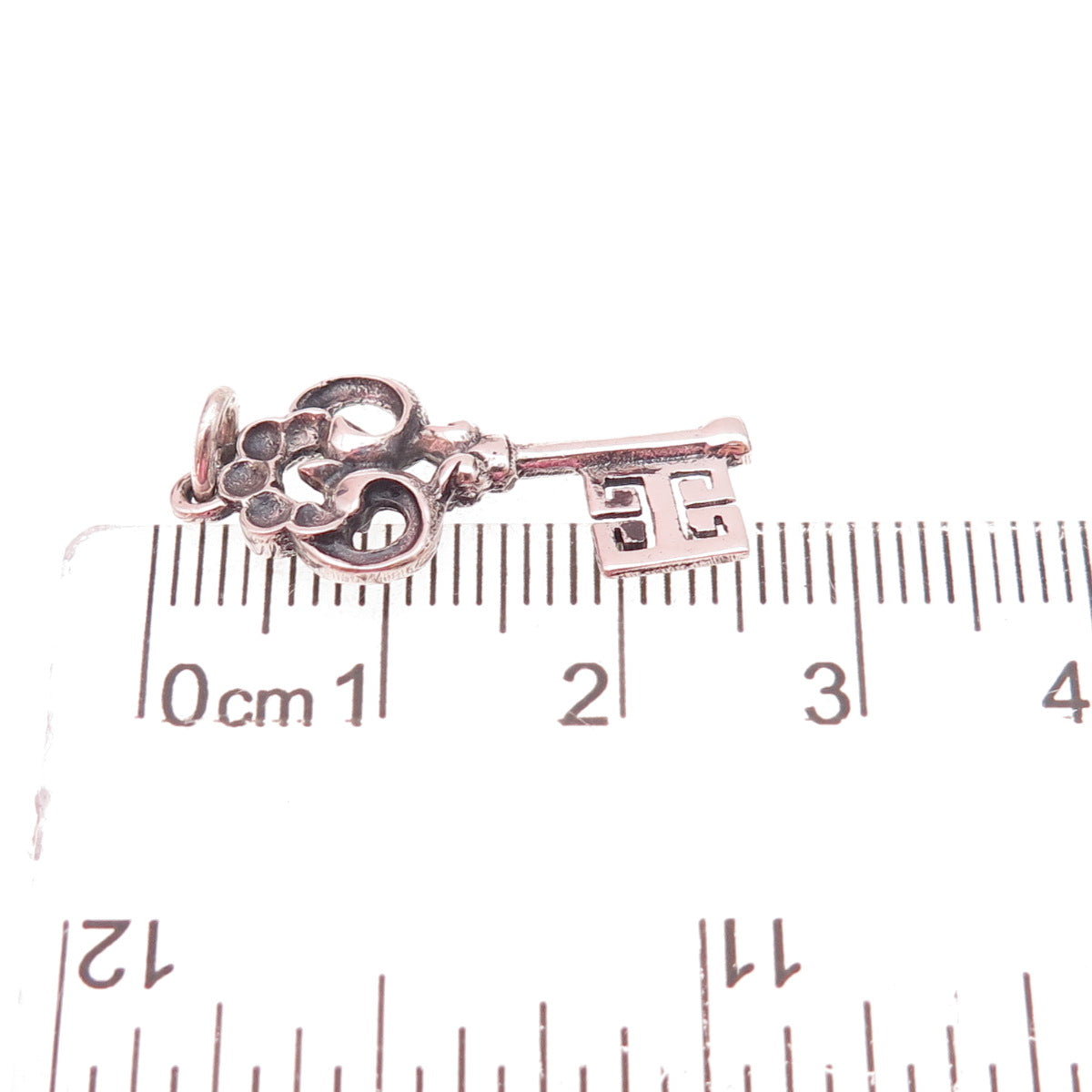 800 Silver Vintage Germany Bremen Key Oxidized Charm Pendant