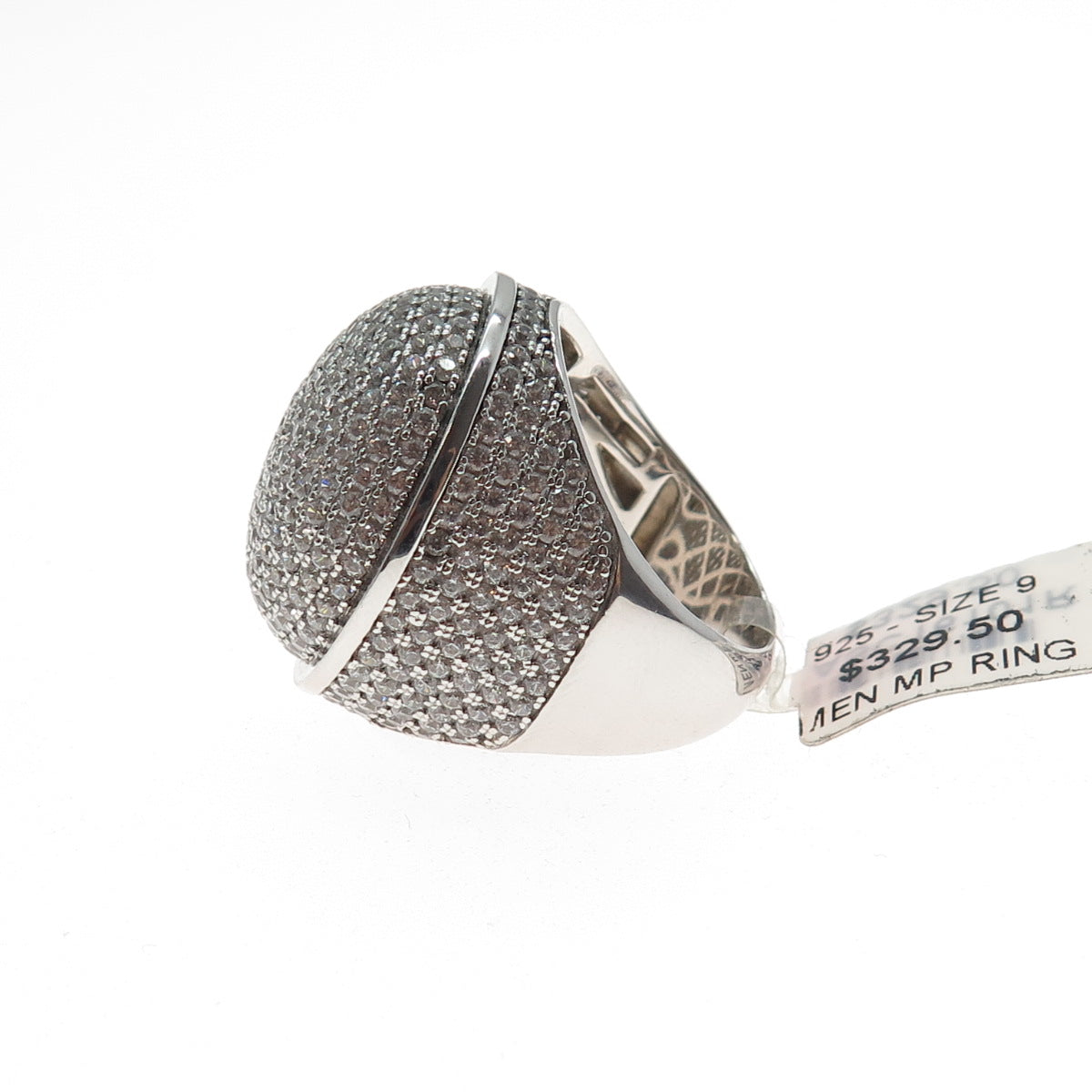 925 Sterling Silver Round-Cut C Z Dome Ring Size 9.25