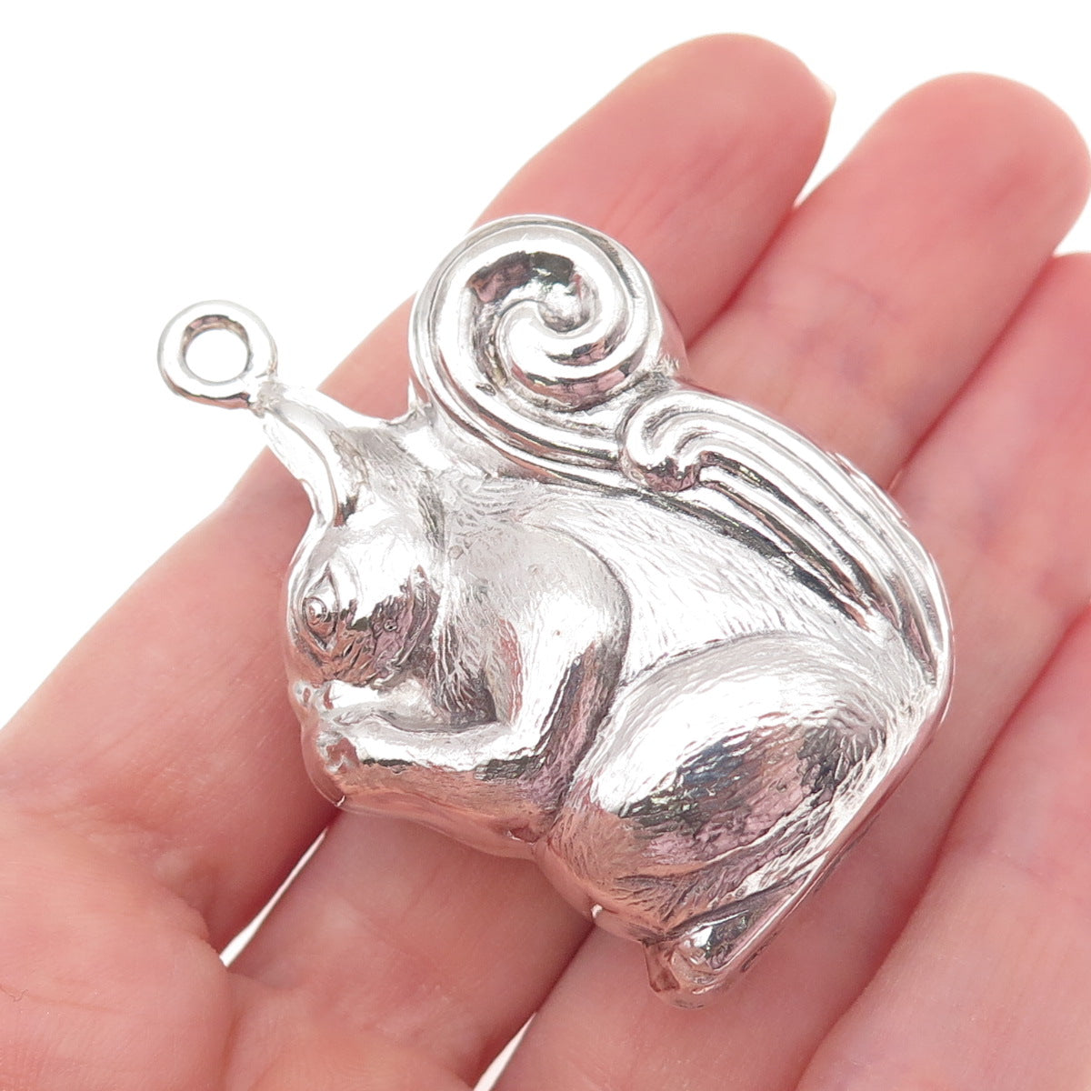 Turner & Simpson 925 Sterling Vintage 1968 Birmingham Squirrel Hollow Pendant