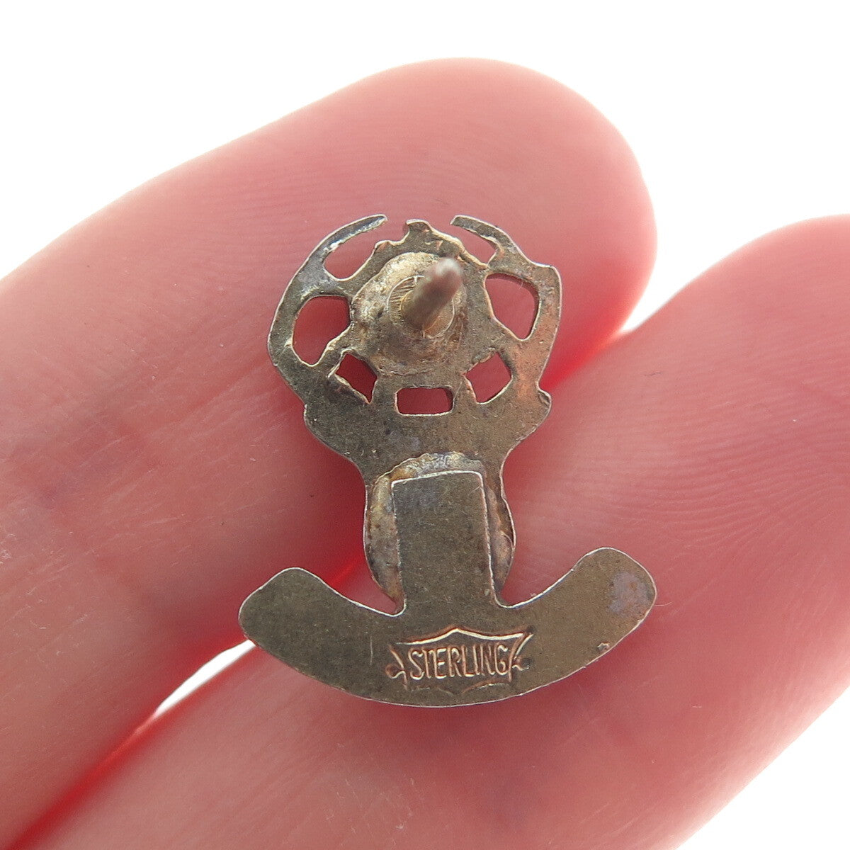 925 Sterling Silver Antique Enamel BPOE Order of the Elks Charter Member Pin