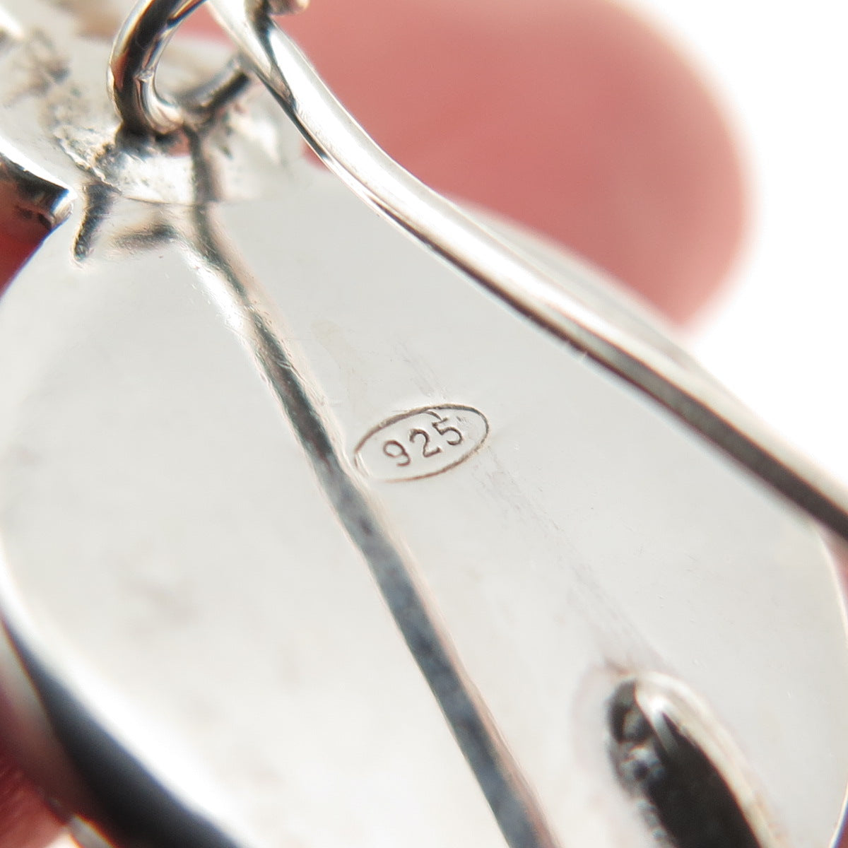 925 Sterling Silver Vintage Real Amethyst Star of David Beaded Oxidized Earrings