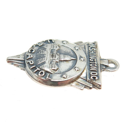 BATES & KLINKE 925 Sterling Silver Vintage US Capitol Washington DC Pendant