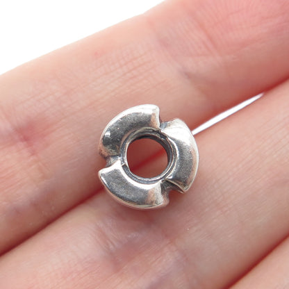 CHAMILIA 925 Sterling Silver Letter U Initial Bead Charm