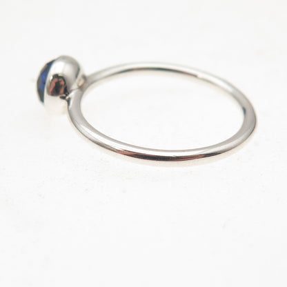 Pandora 925 Sterling Silver Real Sapphire September Birthday Blooms Ring Size 6