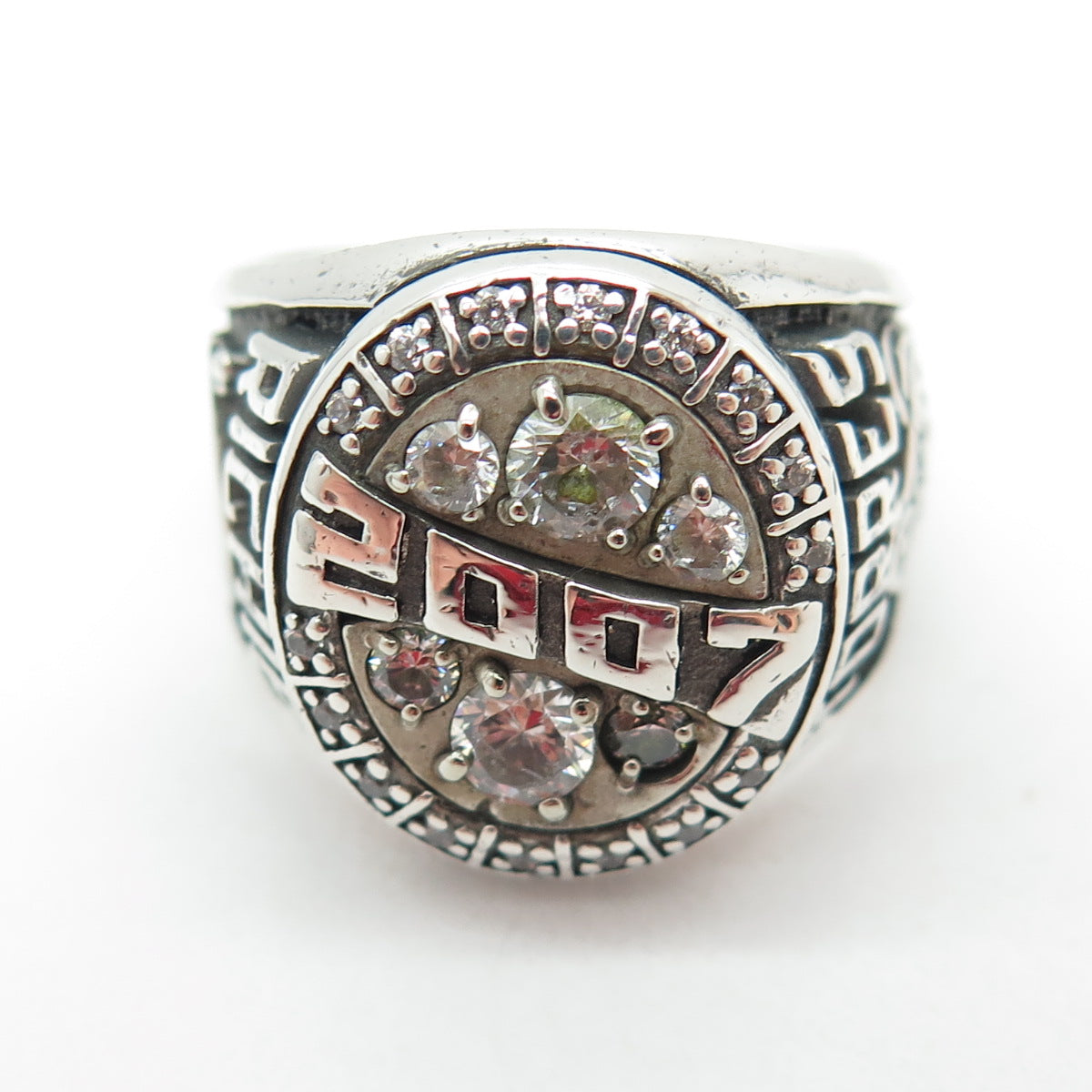 ACCR Sterling Enamel C Z "2007 Richie Torres" Gaming Tournament Ring Size 9.5