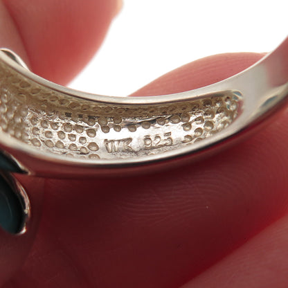Whitney Kelly Sterling Silver Vintage Real Turquoise Modernist Ring Size 10.25