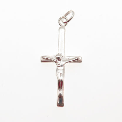 925 Sterling Silver Vintage Crucifix Cross Religious Charm Pendant