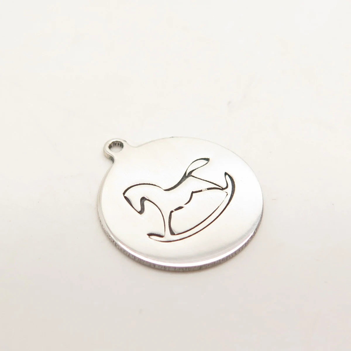 925 Sterling Silver USA Two In Town Rocking Horse Charm Pendant