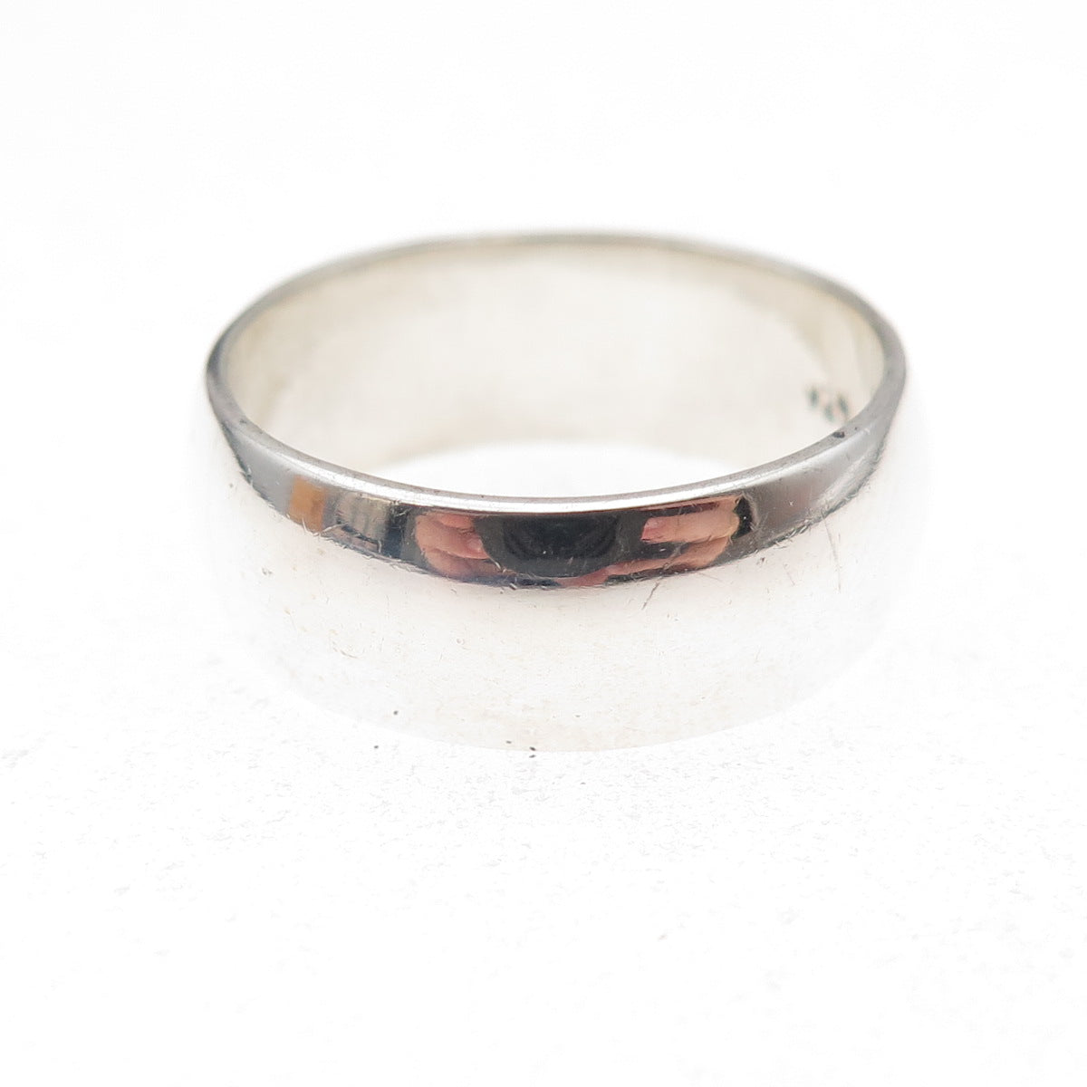 925 Sterling Silver Vintage Classic Wedding Band Ring Size 8.25