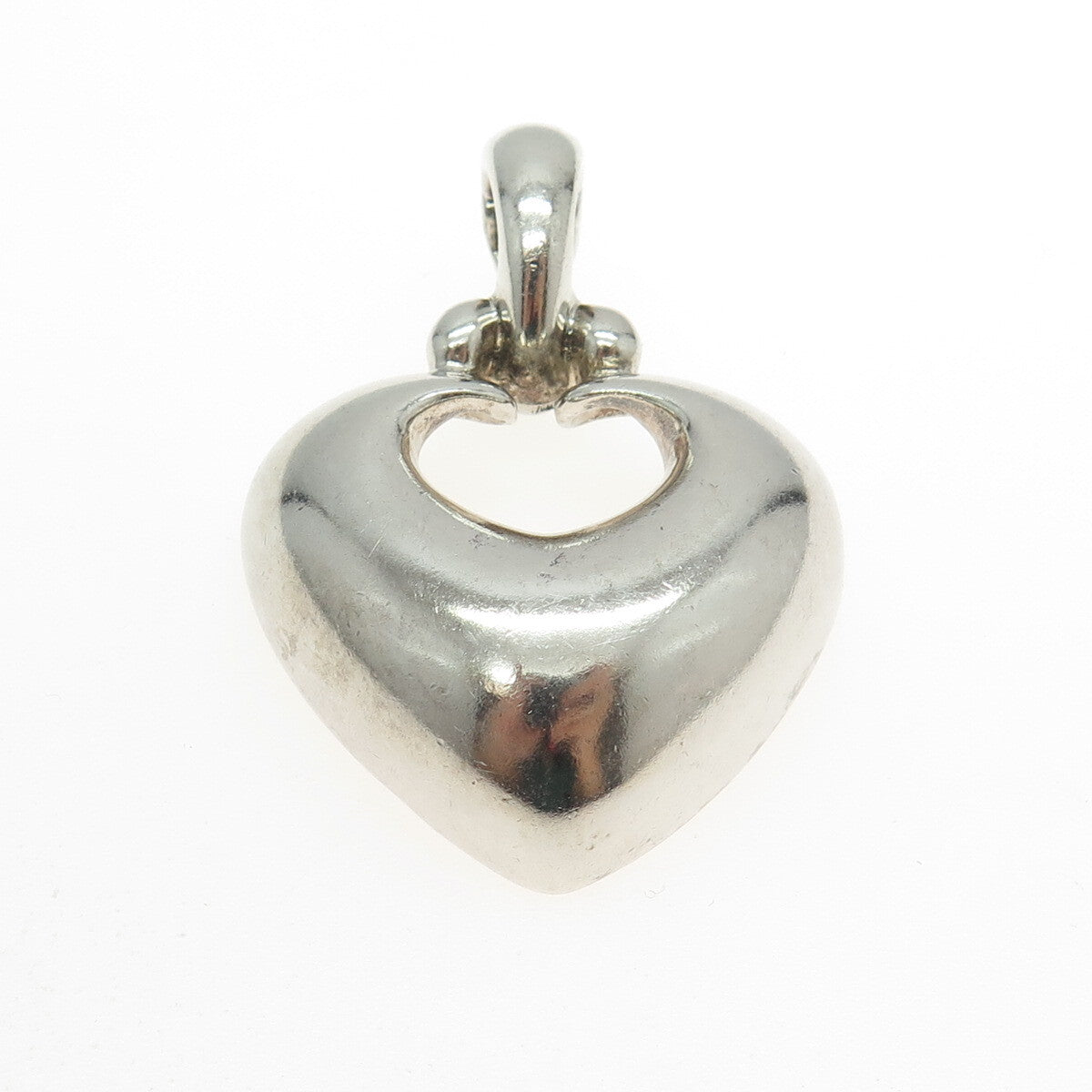 ESPO SIG Joseph Esposito 925 Sterling Silver Vintage Modernist Heart Pendant