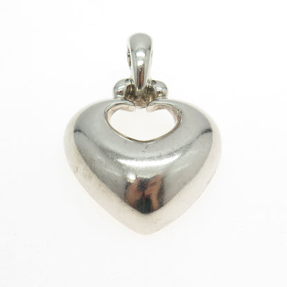 ESPO SIG Joseph Esposito 925 Sterling Silver Vintage Modernist Heart Pendant