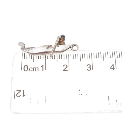 925 Sterling Silver Antique Art Deco Venetian Gondola 3D Charm Pendant