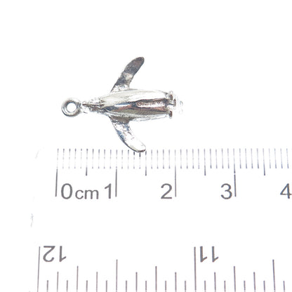 925 Sterling Silver Vintage Pinguin Minimalist 3D Charm Pendant
