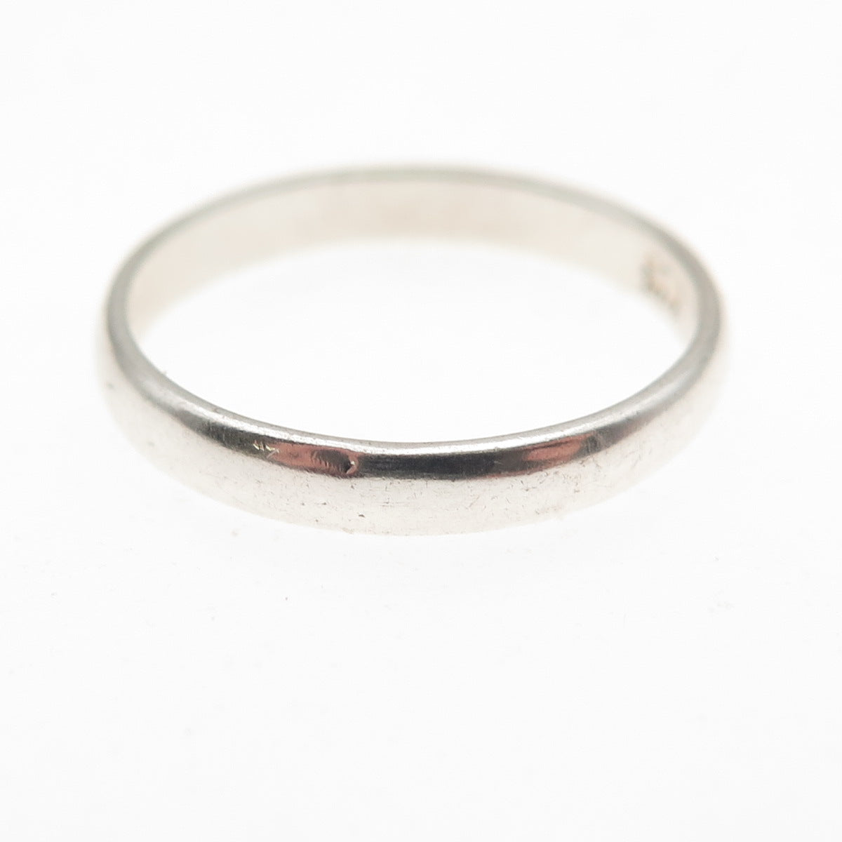 925 Sterling Silver Vintage Classic Wedding Band Ring Size 6