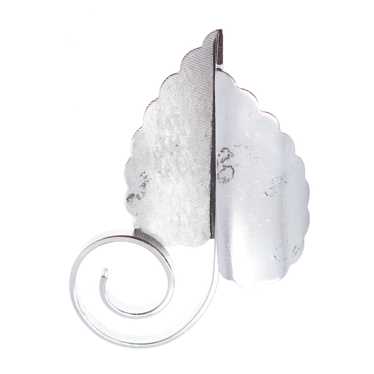 BEAU 925 Sterling Silver Antique Art Deco Floral Leaf Pin Brooch