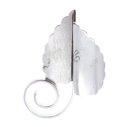 BEAU 925 Sterling Silver Antique Art Deco Floral Leaf Pin Brooch