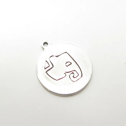 925 Sterling Silver USA Two In Town Elephant Charm Pendant