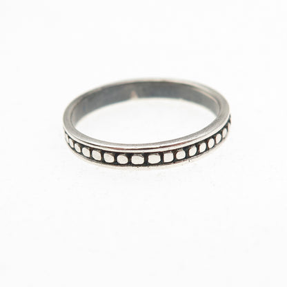 Charles Winston 925 Sterling Silver Vintage Dotted Oxidized Band Ring Size 5