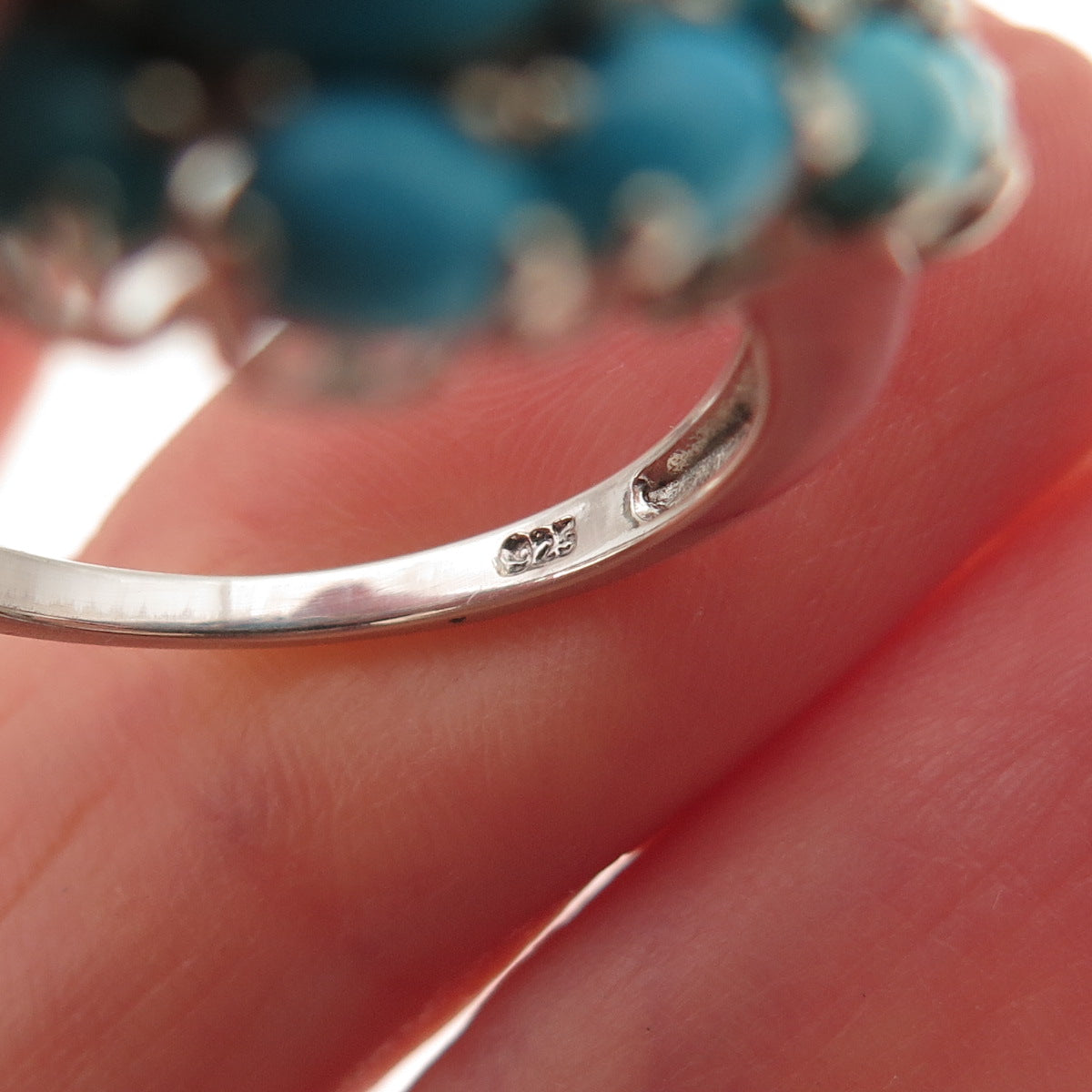Chuck Clemency 925 Sterling Silver Real Sleeping Beauty Turquoise Ring Size 8