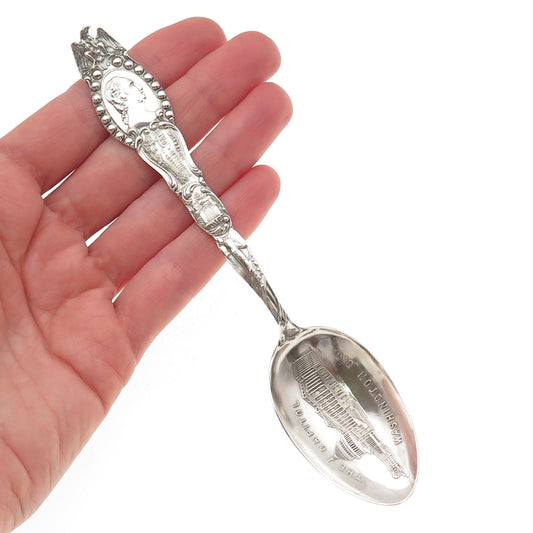 Campbell - Metcalf Sterling Antique Art Deco Washington US Capitol Coffee Spoon