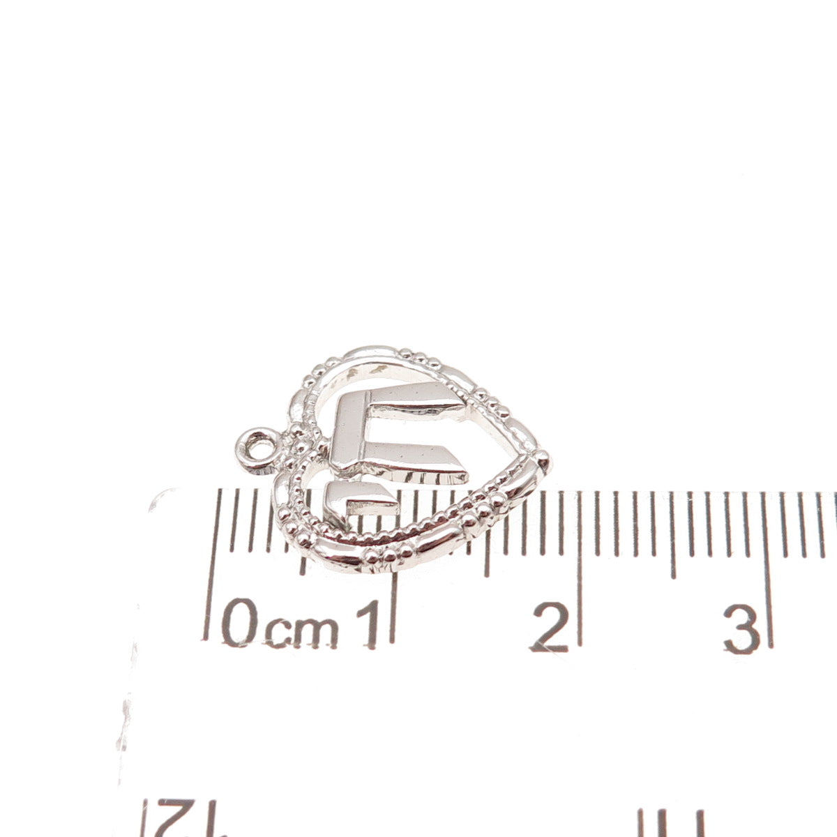 Theda 925 Sterling Silver Vintage Chai Judaica Heart Oxidized Charm Pendant