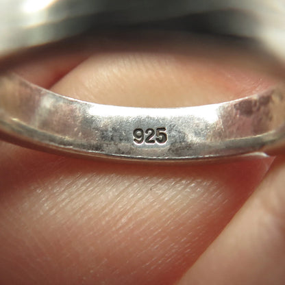 925 Sterling Silver Vintage Textured Band Ring Size 6.25