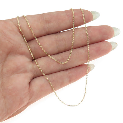 925 Sterling Silver Gold Plated Double Cable Chain Necklace 16-17"