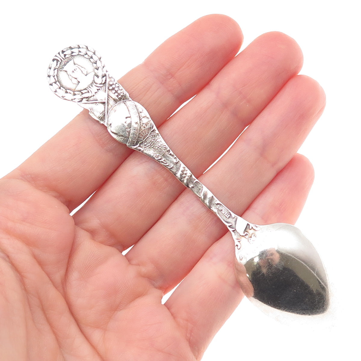 Alvin 925 Sterling Silver Antique 1893 World's Columbian Exposition Coffee Spoon