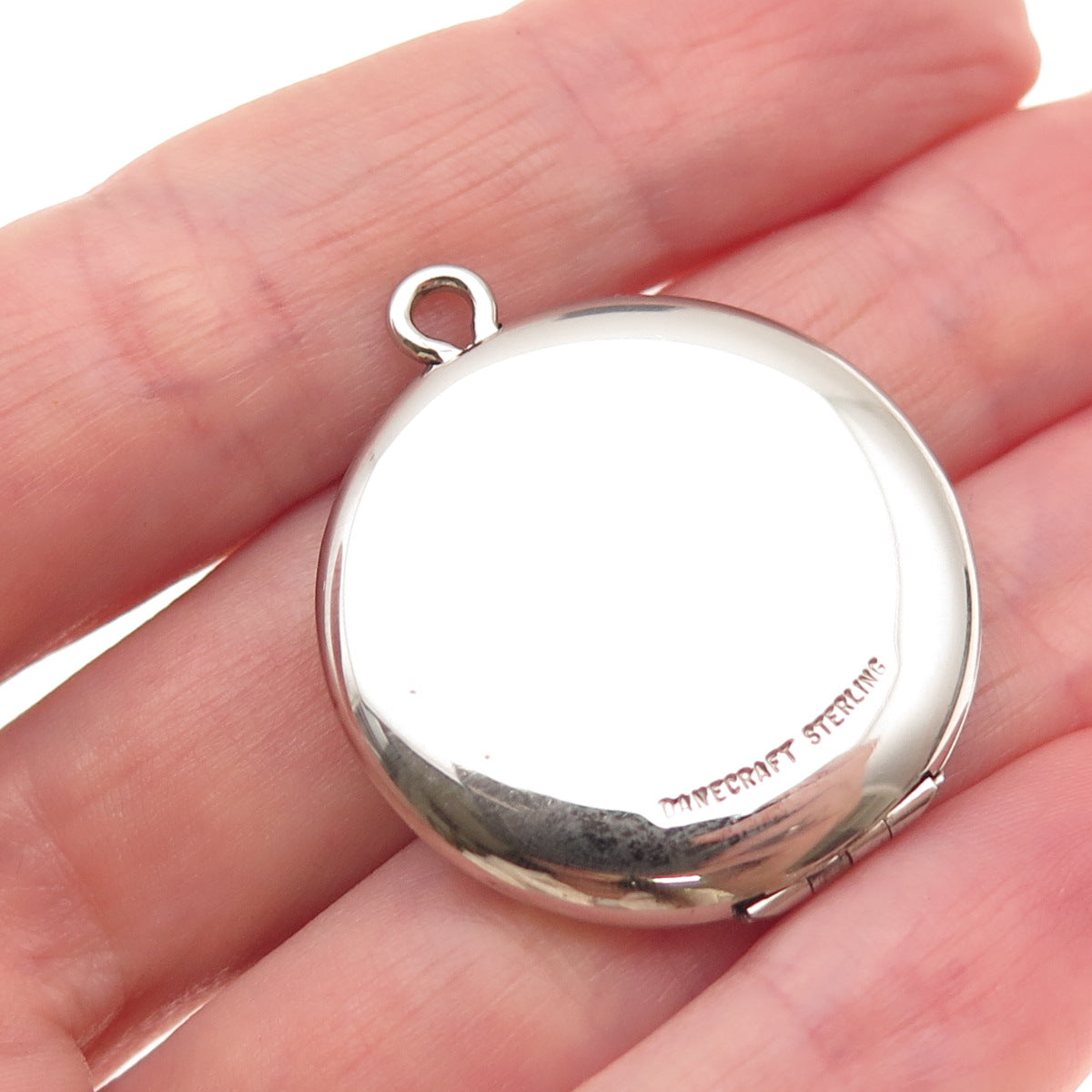 Danecraft 925 Sterling Silver Antique Art Deco Engraved Floral Locket Pendant