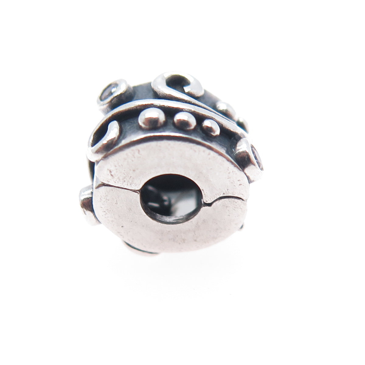 PANDORA 925 Sterling Silver Tendril Clip Charm