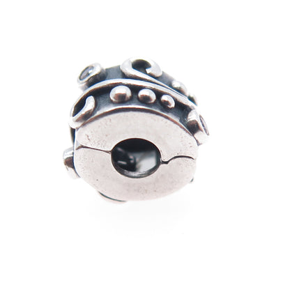 PANDORA 925 Sterling Silver Tendril Clip Charm