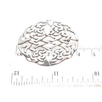 925 Sterling Silver Vintage LK Viking / Celtic Knot Pin Brooch