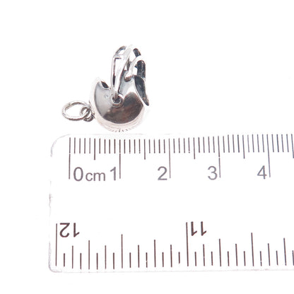 925 Sterling Silver Vintage Football Helmet Mini 3D Charm Pendant