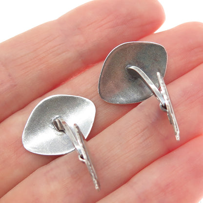 800 Silver Antique Art Deco Floral Oxidized Cufflinks