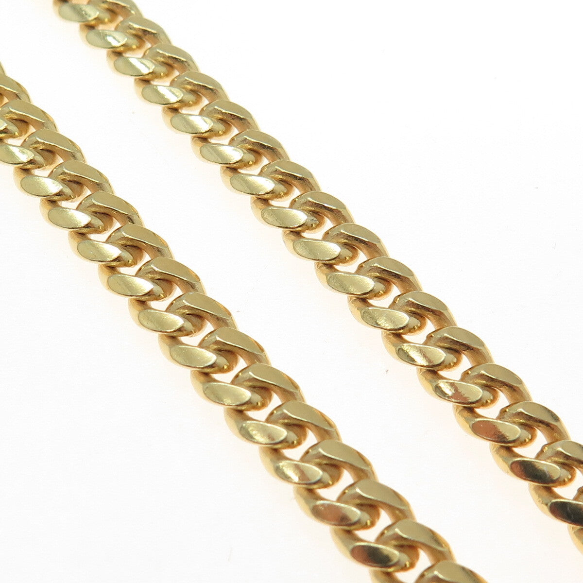 KARIZIA SPA KA 1772 Sterling Silver Gold Plated Italy Miami Cuban Necklace 24"
