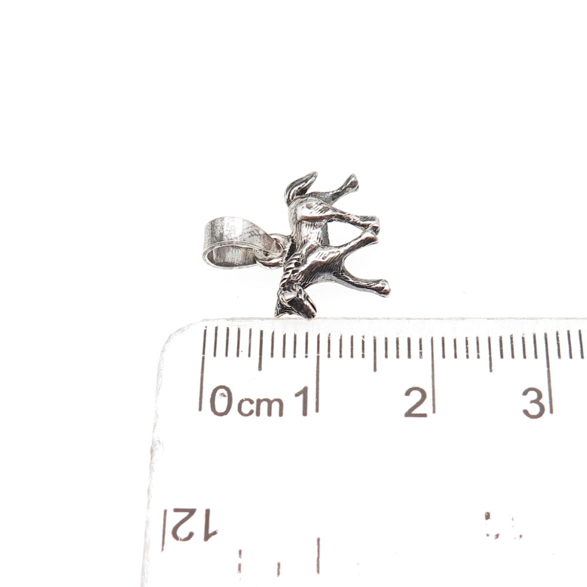 925 Sterling Silver Vintage Horse Oxidized Mini Charm Pendant