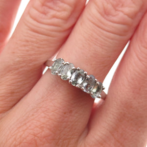 Chuck Clemency 925 Sterling Silver Real Oval-Cut Iolite Ring Size 8