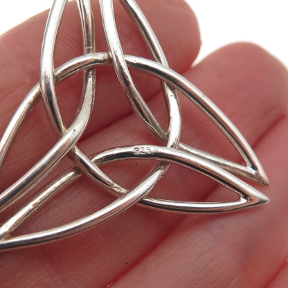925 Sterling Silver Vintage Celtic Trinity Charm Pendant