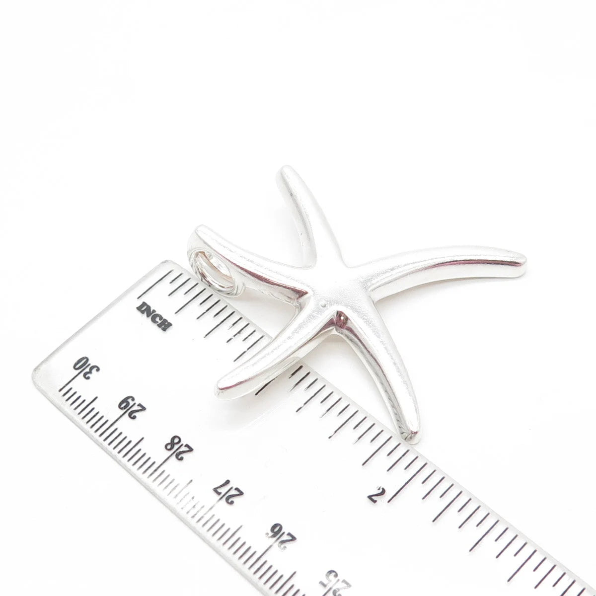 925 Sterling Silver Vintage Starfish Slide Pendant