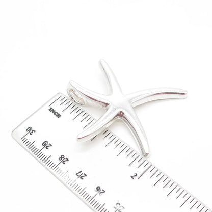 925 Sterling Silver Vintage Starfish Slide Pendant