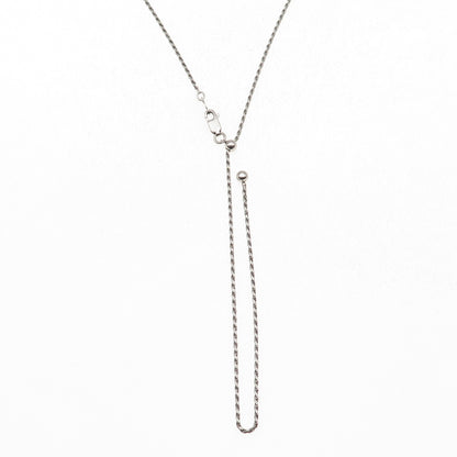 Karizia Spa KA-1772 Sterling Silver Vintage Italy Lariat Rope Chain Necklace 24"