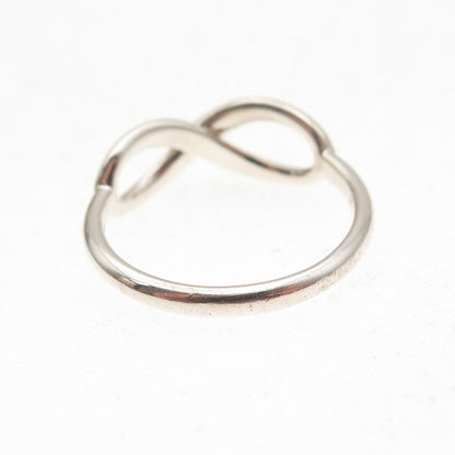Tiffany & Co. 925 Sterling Silver Vintage Infinity Ring Size 7.25