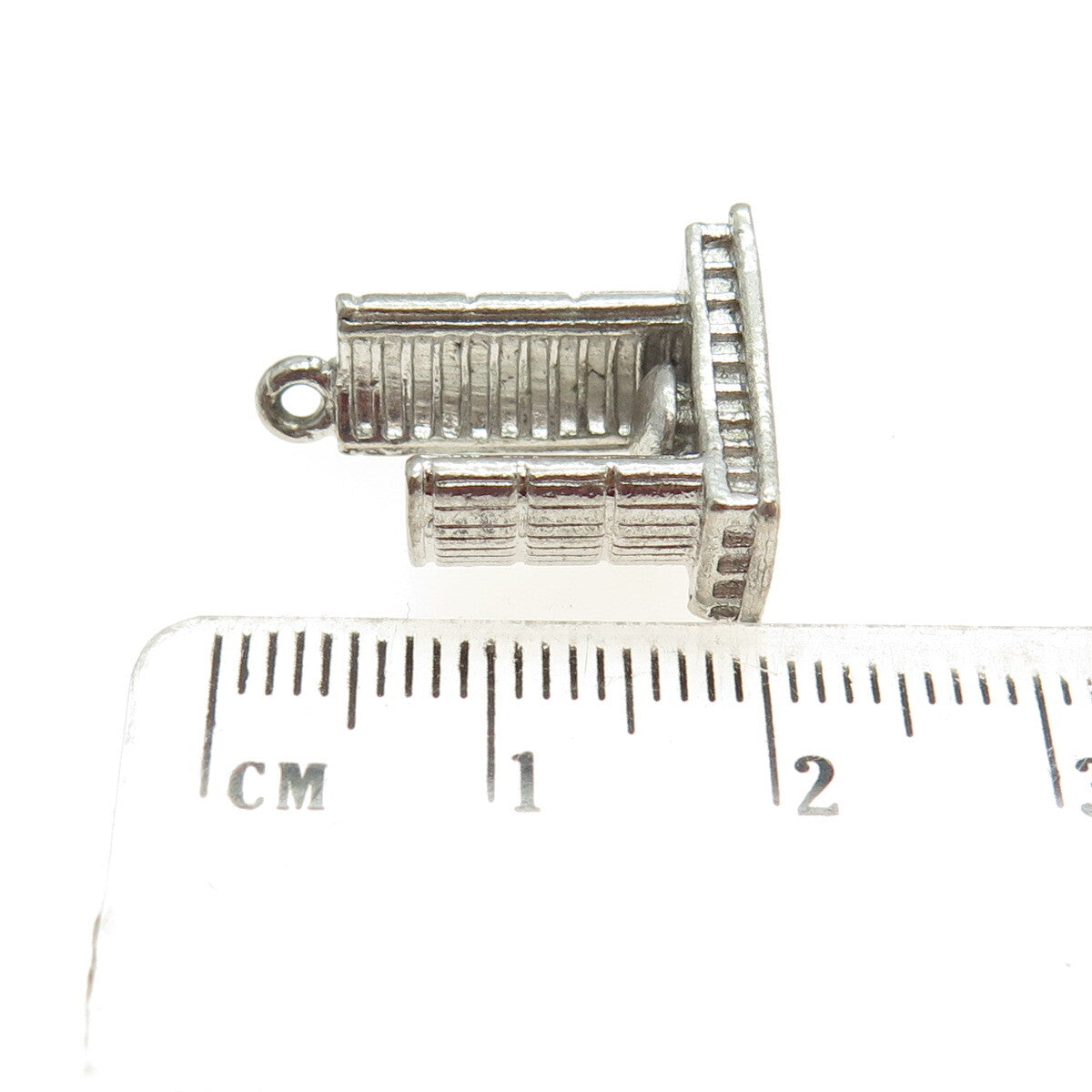 925 Sterling Silver Vintage Toronto City Hall 3D Charm Pendant