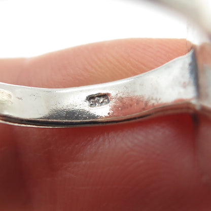 925 Sterling Silver Vintage Runic Symbol Oxidized Ring Size 7.25