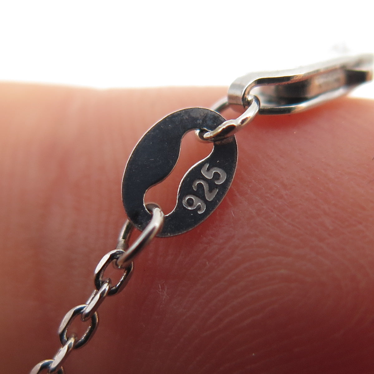 925 Sterling Silver Vintage Heart Slide Pendant Cable Chain Necklace 14-16"