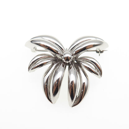 Breadner & Co. 925 Sterling Silver Vintage Modernist Flower Pin Brooch