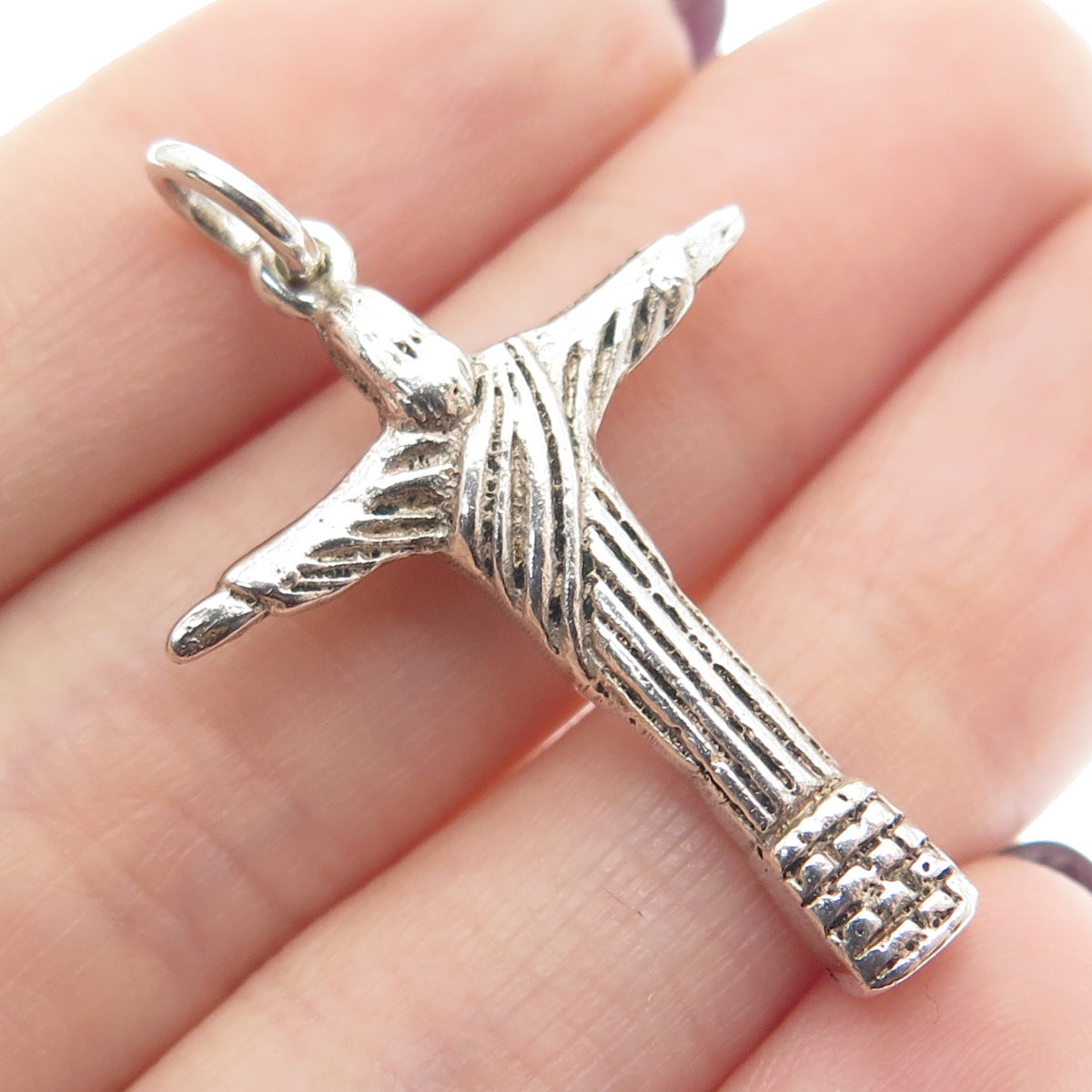 925 Sterling Silver Vintage Christ the Redeemer Rio de Janeiro Charm Pendant